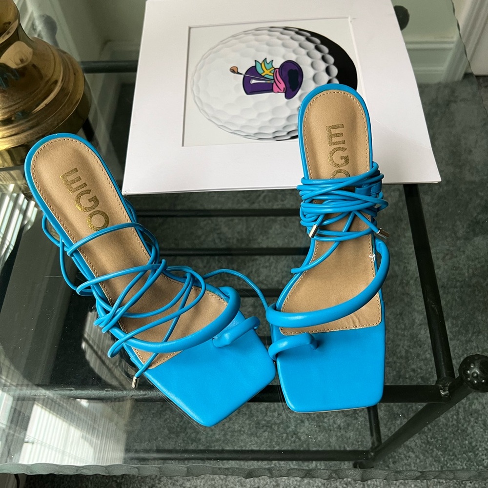 Ocean blue formal sandal